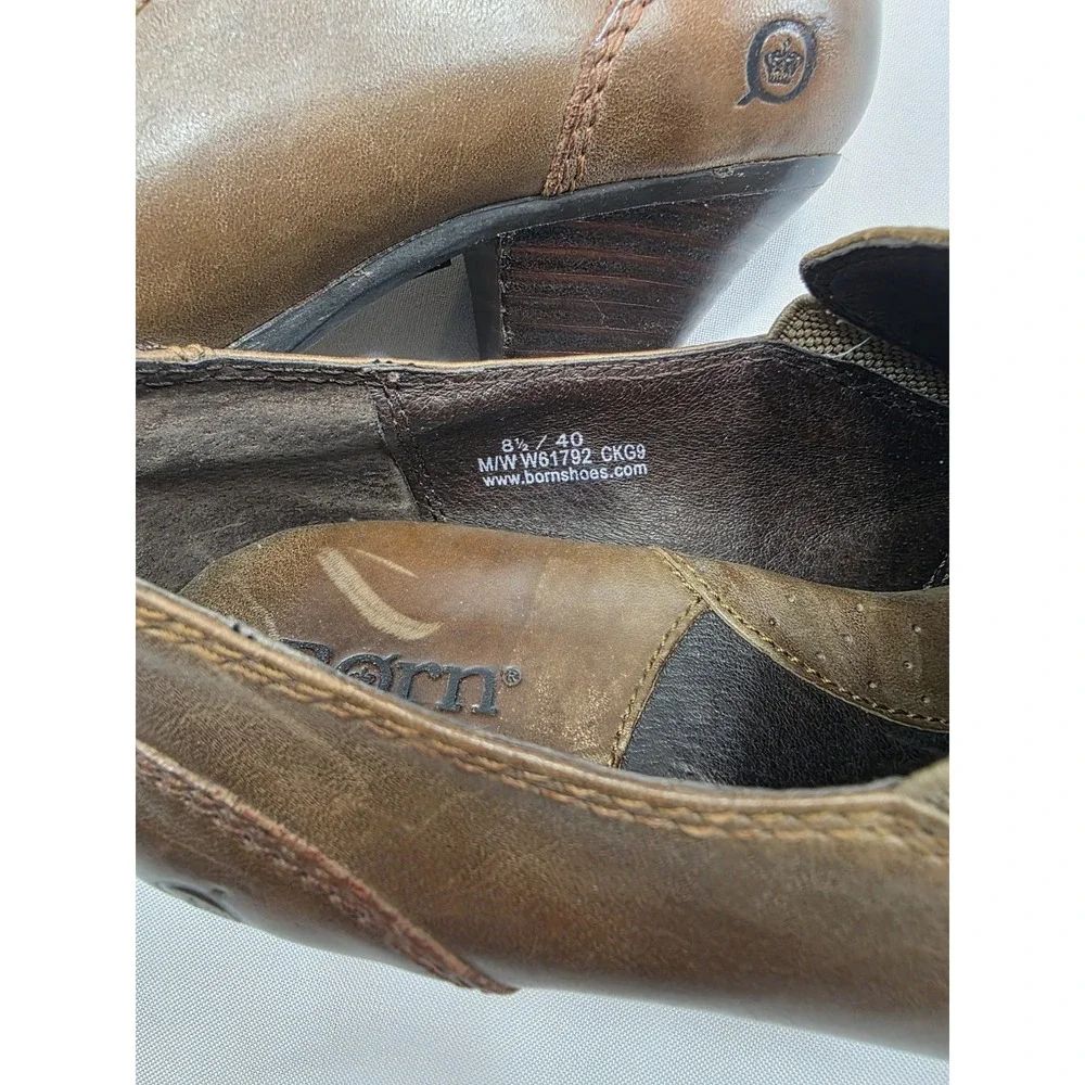 Born Gertrude Women's Brown Leather Bootie. Size 8.5
